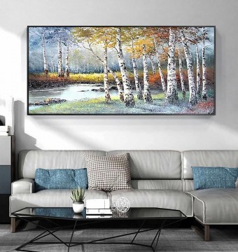 ウッズ Painting - 白樺の森